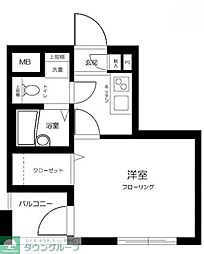 ガラ・シティ京橋 1Kの間取図画像