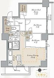 PRIMALCITY神楽坂 3LDKの間取図画像
