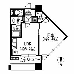 レジディアイチガヤ 1LDKの間取図画像