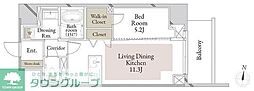 スカイテラス南大塚 1LDKの間取図画像