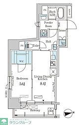 パークアクシス蔵前・春日通り 1LDKの間取図画像