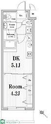市谷鷹匠町レジデンス 1DKの間取図画像
