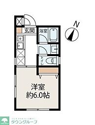 Grandir 神保町 1Kの間取図画像