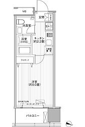 桜ヒルズ九段北 1Kの間取図画像