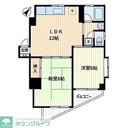 グリーンヒル文京 2LDKの間取図画像