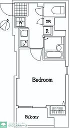 エスコート東大前 1Kの間取図画像