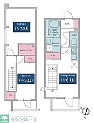 RESIDIA文京小石川 2DKの間取図画像