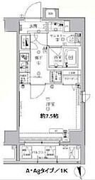 ARTESSIMOMOLLE 1Kの間取図画像
