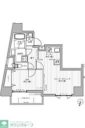 カーサ・ラスク・目白台 1LDKの間取図画像