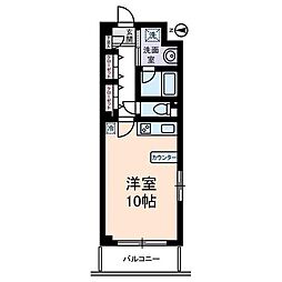 ベスト御茶ノ水2 ワンルームの間取図画像
