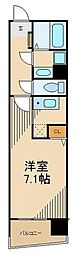 ルフェール文京 1Kの間取図画像