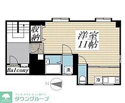 ステュディオサムスィング 1Kの間取図画像