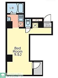BloomTowerUeno ワンルームの間取図画像