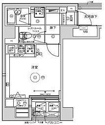 レアシス秋葉原 1Kの間取図画像