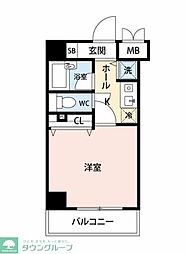 ロイヤルガーデン妻恋坂 1Kの間取図画像