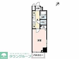 プライムアーバン飯田橋 1Kの間取図画像
