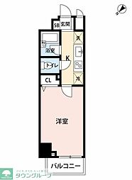 プライムアーバン飯田橋 1Kの間取図画像