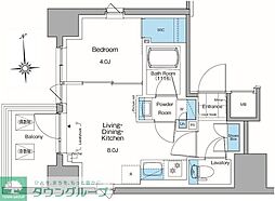 ルフォンプログレ田原町 1LDKの間取図画像