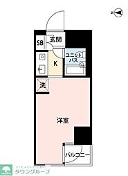 江戸川橋センチュリープラザ21 ワンルームの間取図画像