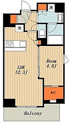 メイクスデザイン入谷アジールコート 1LDKの間取図画像