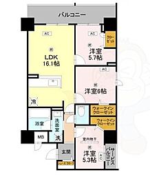 グラントリアノン緑地公園 3LDKの間取図画像