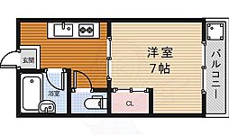 ムーニーウィンやまべ 1Kの間取図画像