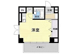 パーキーK ワンルームの間取図画像