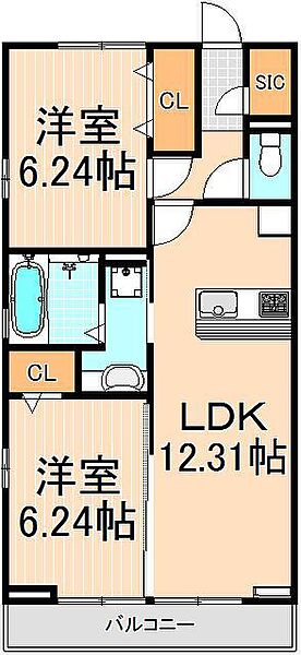 ルーチェオザワ 105｜東京都足立区西加平2丁目(賃貸アパート2LDK・1階・55.28㎡)の写真 その2