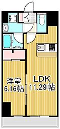 プレジオ西新井 1LDKの間取図画像
