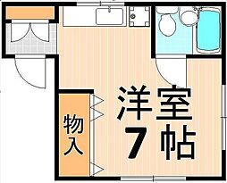 コーポ高橋 ワンルームの間取図画像