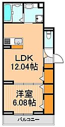 アヴァンス千住緑町 1LDKの間取図画像