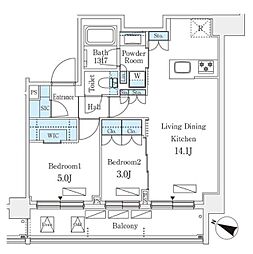 シーズンフラッツ町屋 2LDKの間取図画像