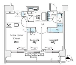 シーズンフラッツ町屋 2LDKの間取図画像