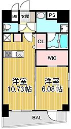 S-RESIDENCE千住大橋 1LDKの間取図画像