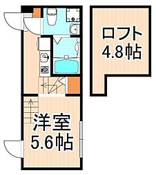 ハーモニーテラス梅田2 1Kの間取図画像