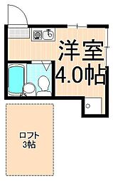 プレシャス北千住2 ワンルームの間取図画像