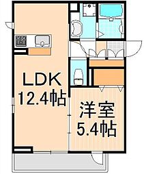 ファミユB 1LDKの間取図画像