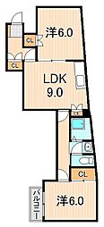 ピア31 2LDKの間取図画像