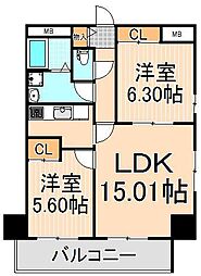RoyalKJ 2LDKの間取図画像