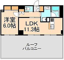 dips北千住 1LDKの間取図画像
