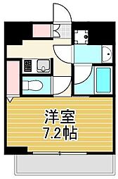 メインステージ五反野2 1Kの間取図画像