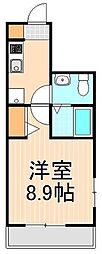 アーバハイツ扇大橋 1Kの間取図画像
