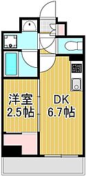 SYFORME KITA-SENJU 1DKの間取図画像