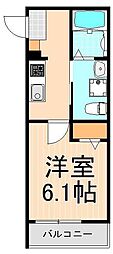 サヴォイ北千住 1Kの間取図画像