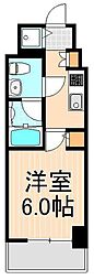 プラシア北千住 1Kの間取図画像