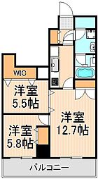 アーバンレックス西新井2 2LDKの間取図画像