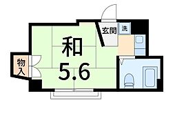 佐藤ビル 1Kの間取図画像
