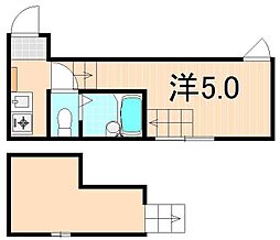 フィオーレ梅島 1Kの間取図画像
