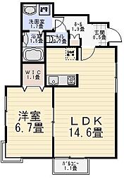 日比谷パティオ 1LDKの間取図画像