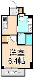 REGALIZ北千住 1Kの間取図画像